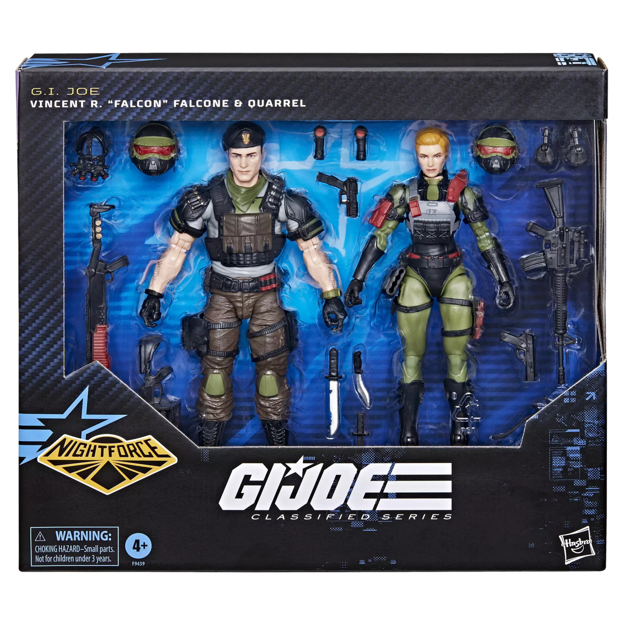 G.I. Joe Classified Series Exclusive Night Force Vincent R. ’Falcon’ Falcone & Quarrel 2-Pack - Action Figures