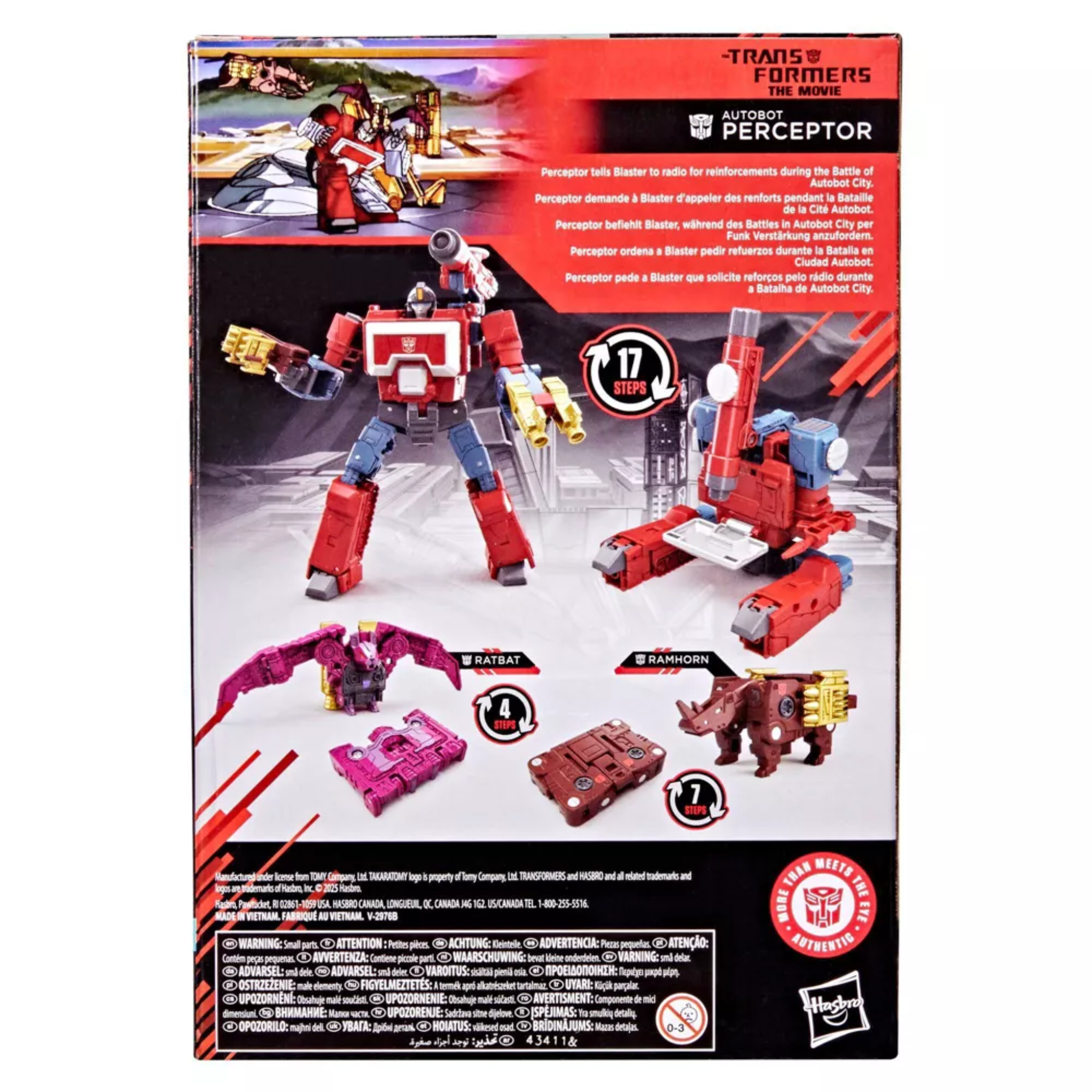 Transformers Studio Series Exclusive Deluxe Class Transformers: The Movie Autobot Perceptor - Action Figures