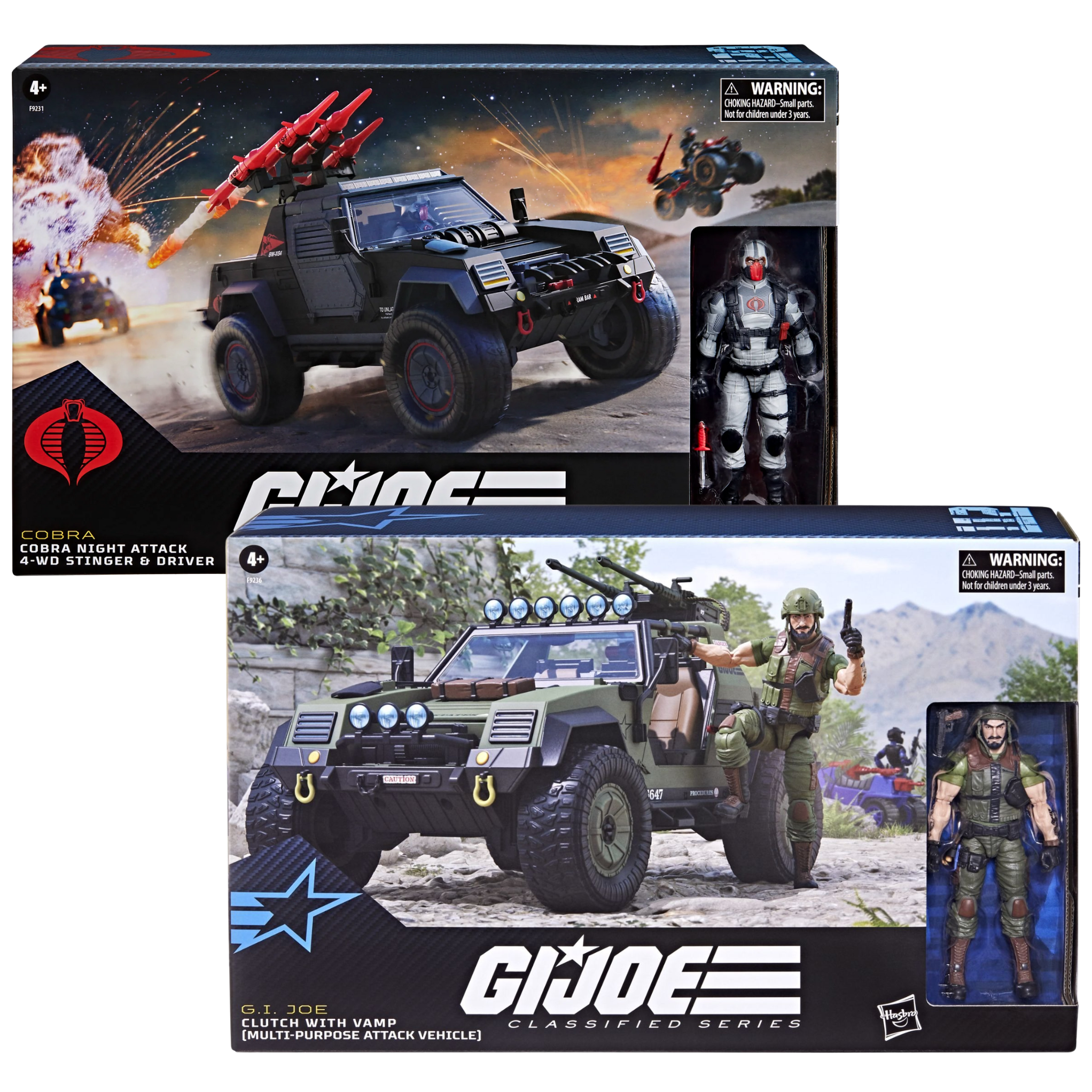 G.I. Joe Classified Series Vehicle Bundle: #112 VAMP & #120 Cobra Night Attack Stinger - Action Figures