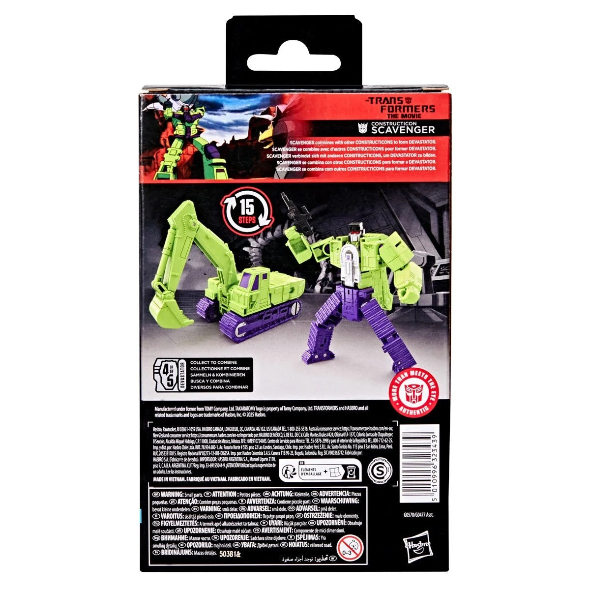 Transformers Studio Series Deluxe Class The Transformers: The Movie Constructicon Scavenger - Action Figures