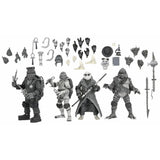 NECA Universal Monsters Teenage Mutant Ninja Turtles Black & White 4-Pack