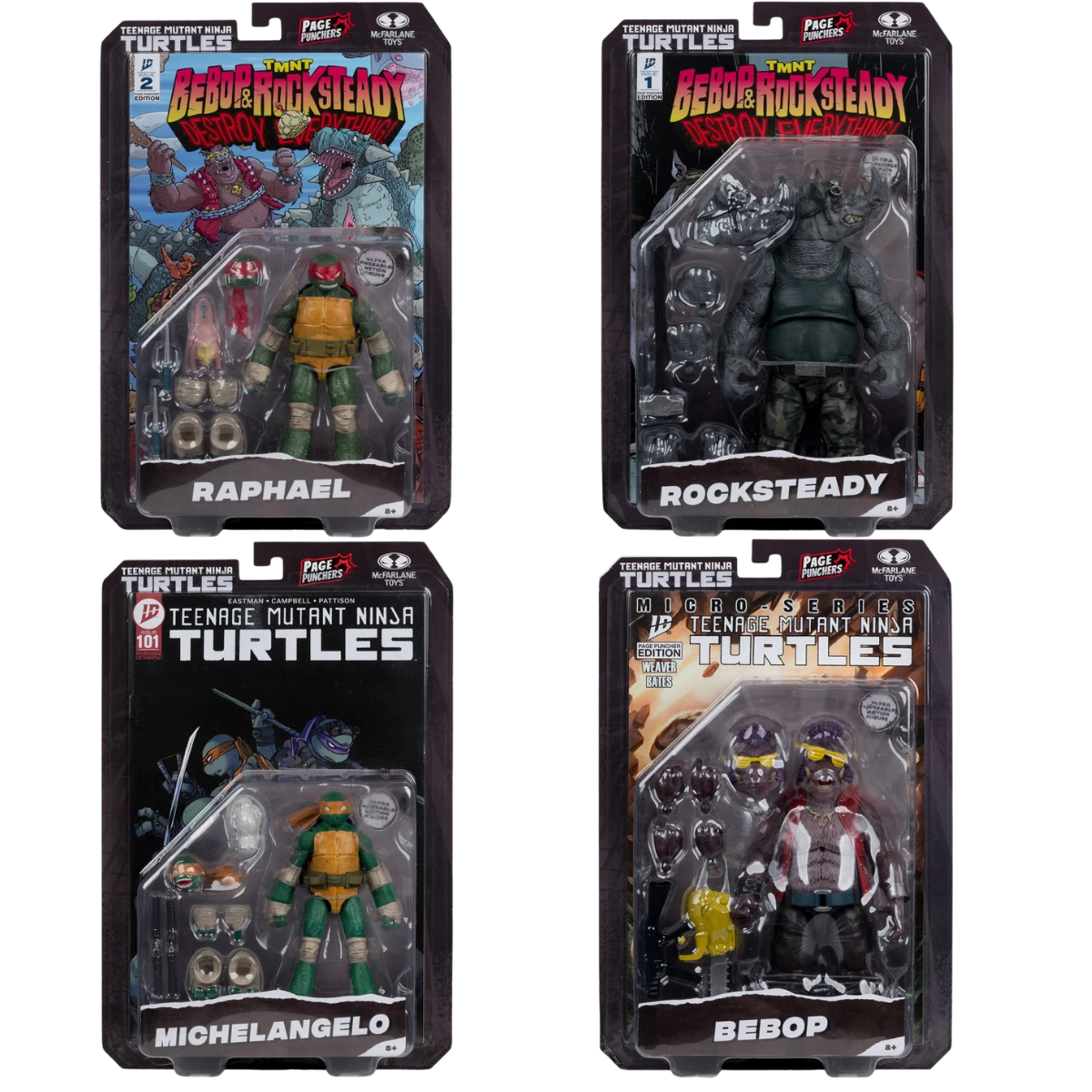 McFarlane Toys Punch Punchers IDW Teenage Mutant Ninja Turtles WAVE 2 CASE OF 6 - Action Figures