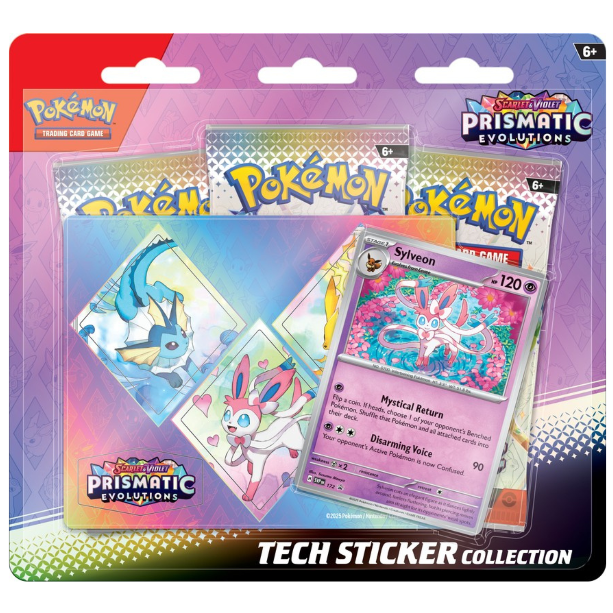 Pokemon TCG: Scarlet and Violet 8.5 Prismatic Evolutions Tech Sticker Collection (Sylveon) - Trading Card Games