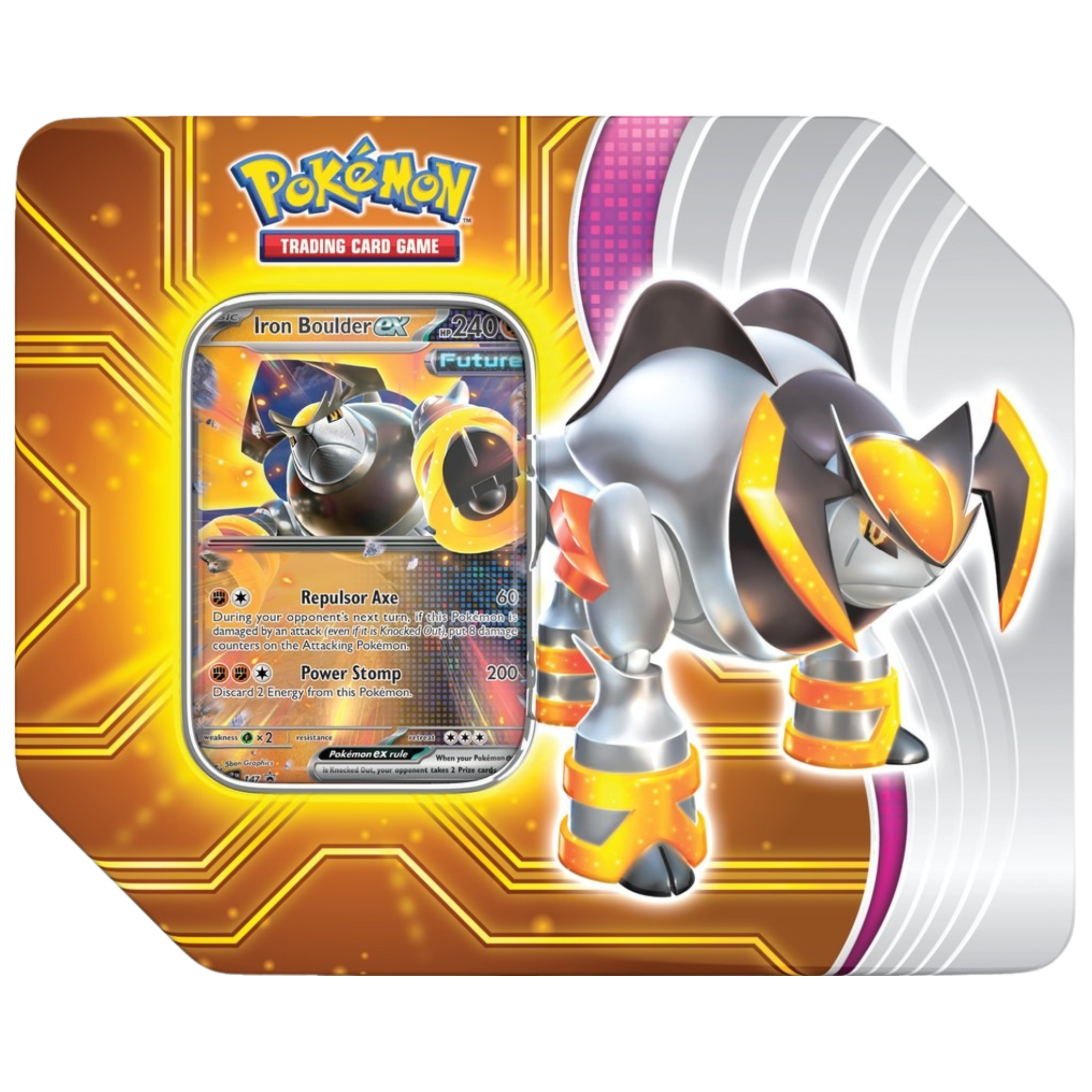 Pokémon TCG: Paradox Destinies Tin (Iron Boulder) - Trading Card Games