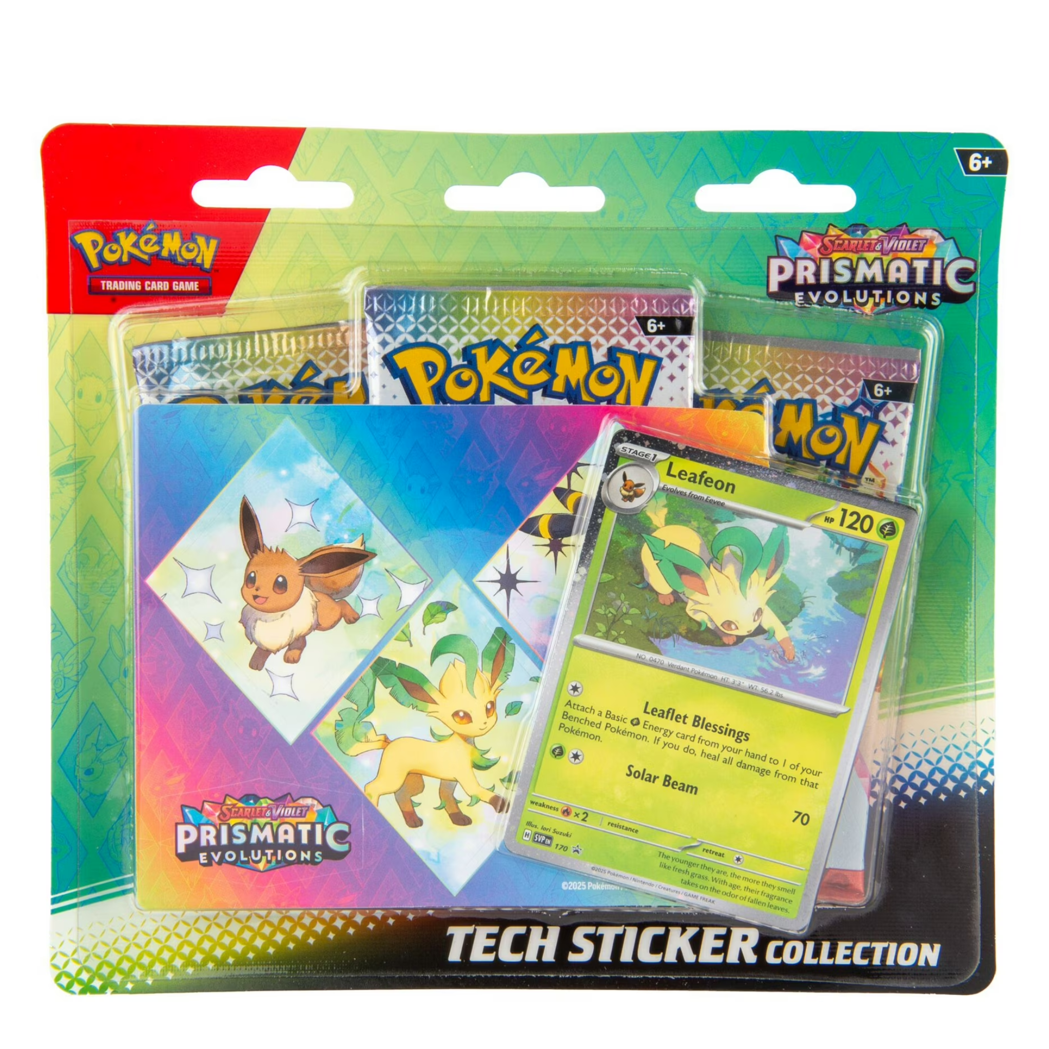Pokemon TCG: Scarlet and Violet 8.5 Prismatic Evolutions Tech Sticker Collection (Leafon) - Trading Card Games