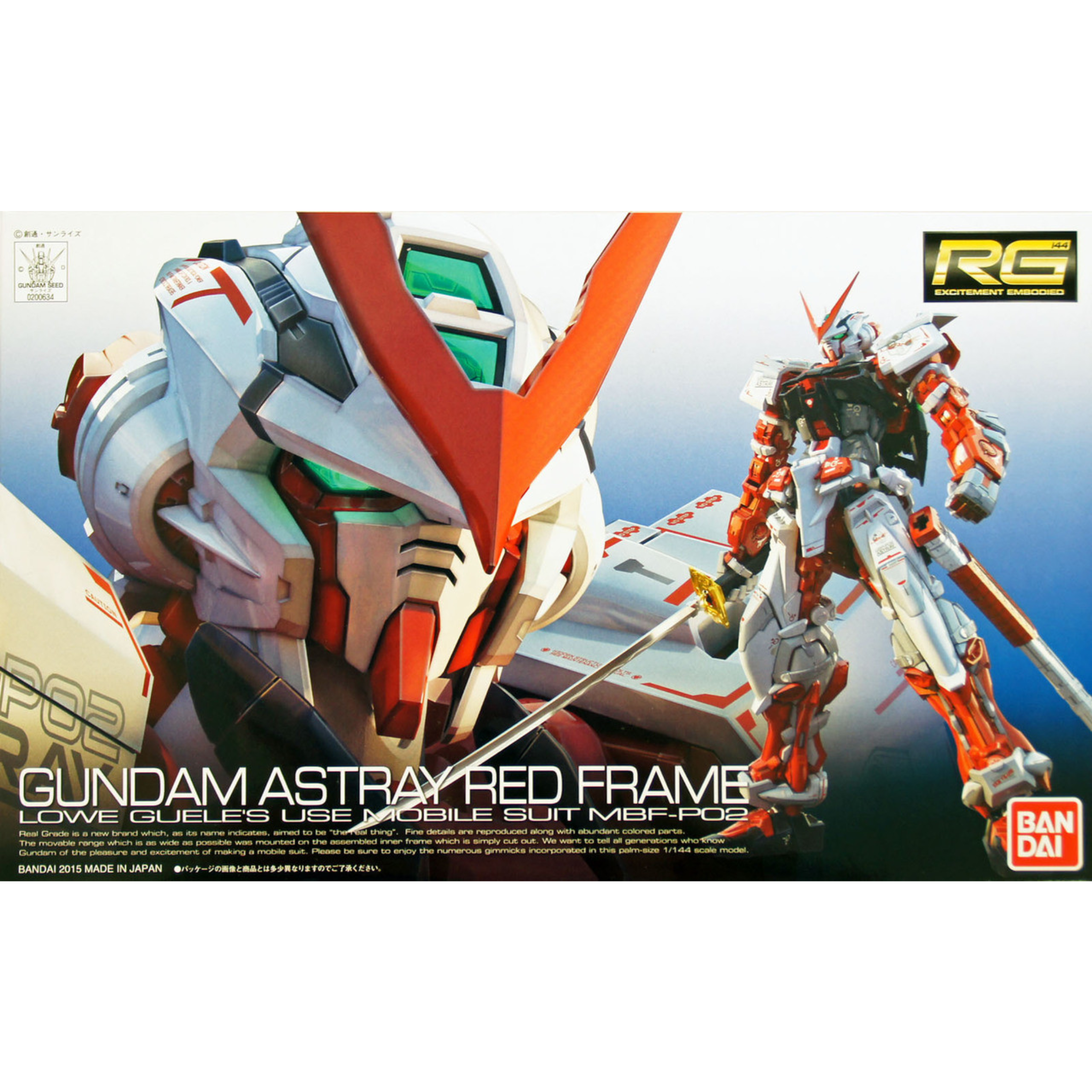 Mobile Suit Gundam RG-19 Gundam Astray Red Frame MBF-P02 1/144 Scale - Model Kits