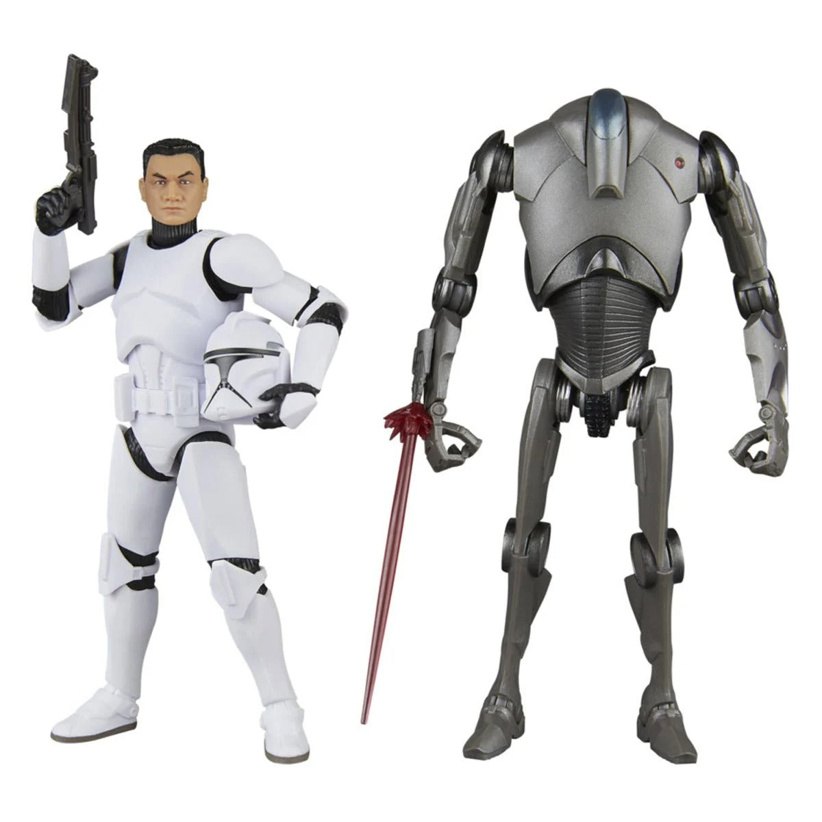 Star Wars Black Series Phase I Clone Trooper & Super Battle Droid 2-Pack - Action Figures