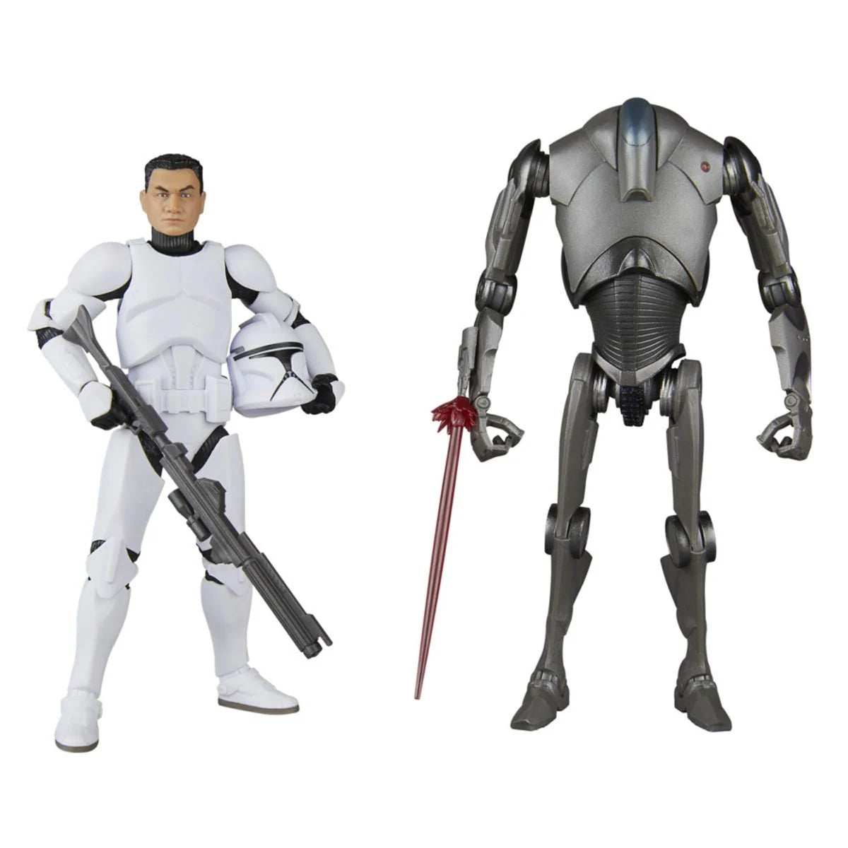 Star Wars Black Series Phase I Clone Trooper & Super Battle Droid 2-Pack - Action Figures