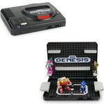 Console Heroes Sega Genesis Supervillain Boss Bundle Playset with Cartridge Storage Tray - Action Figures