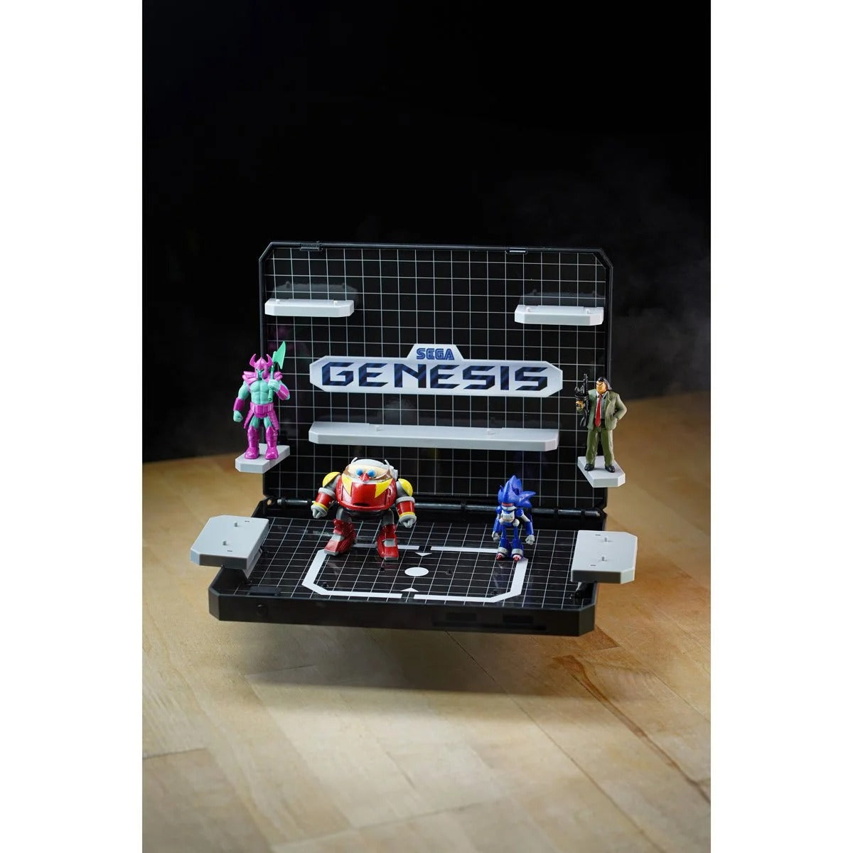 Console Heroes Sega Genesis Supervillain Boss Bundle Playset with Cartridge Storage Tray - Action Figures