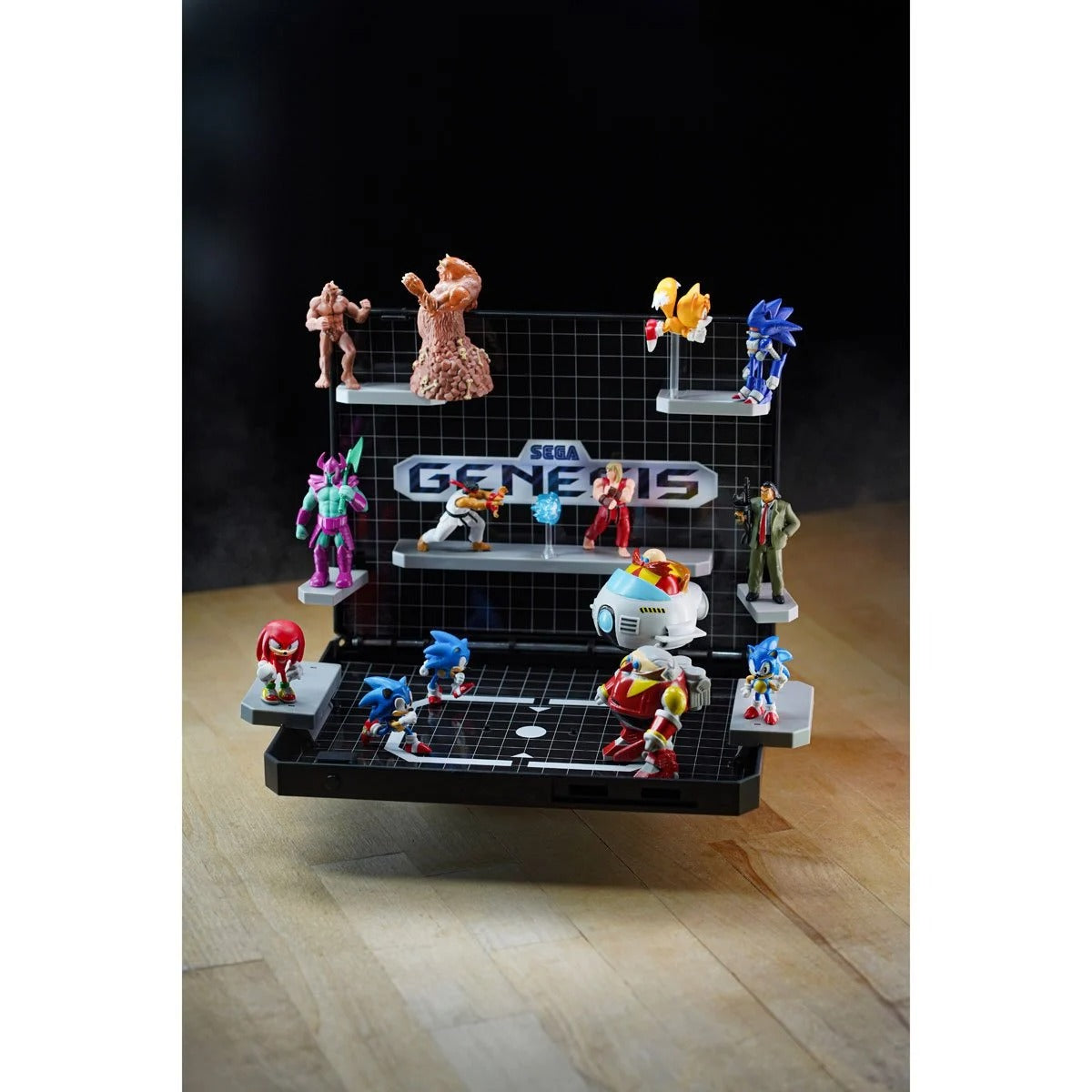 Console Heroes Sega Genesis Supervillain Boss Bundle Playset with Cartridge Storage Tray - Action Figures